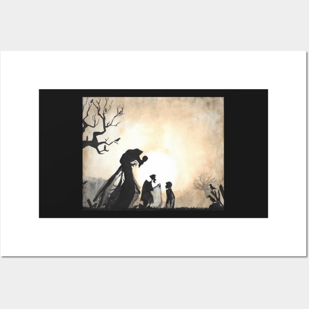 Deathly Hallows Watercolor Wall Art by RadDadArt